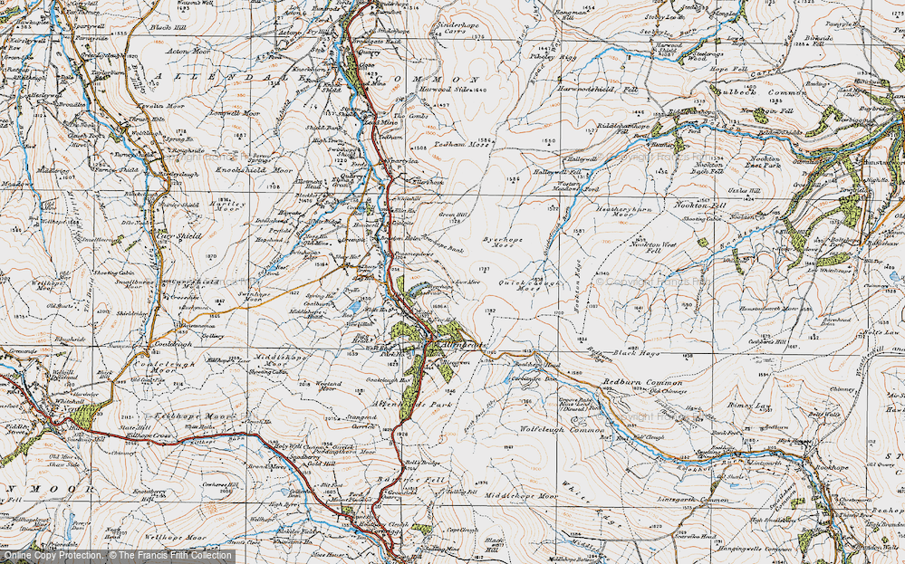 Old Map of Byerhope, 1925 in 1925
