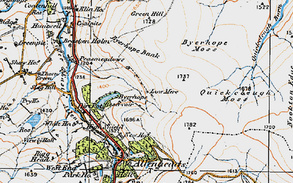 Old map of Byerhope in 1925