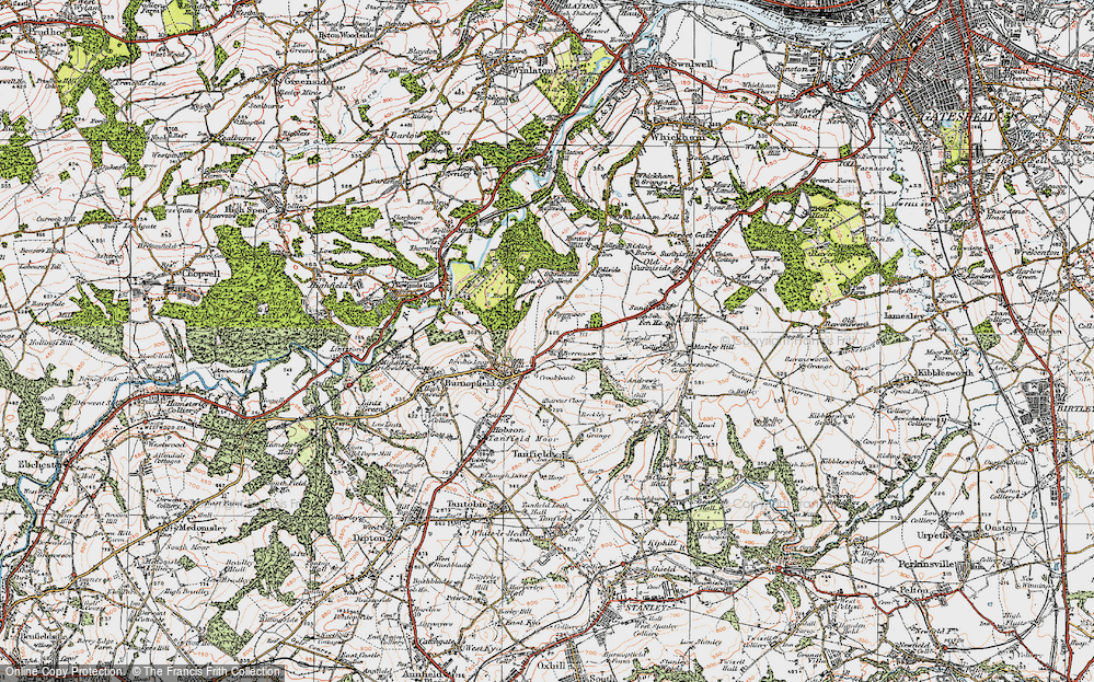 Old Maps of Gibside Hillhead, Tyne and Wear - Francis Frith