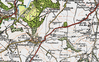 Old map of Byermoor in 1925