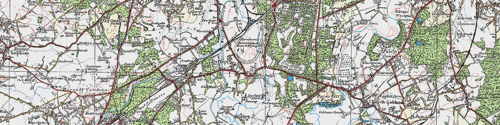 Old map of Byfleet in 1920