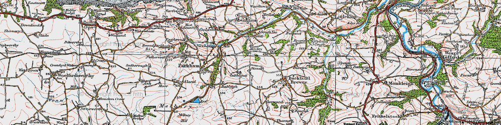 Old map of Babeleigh Barton in 1919