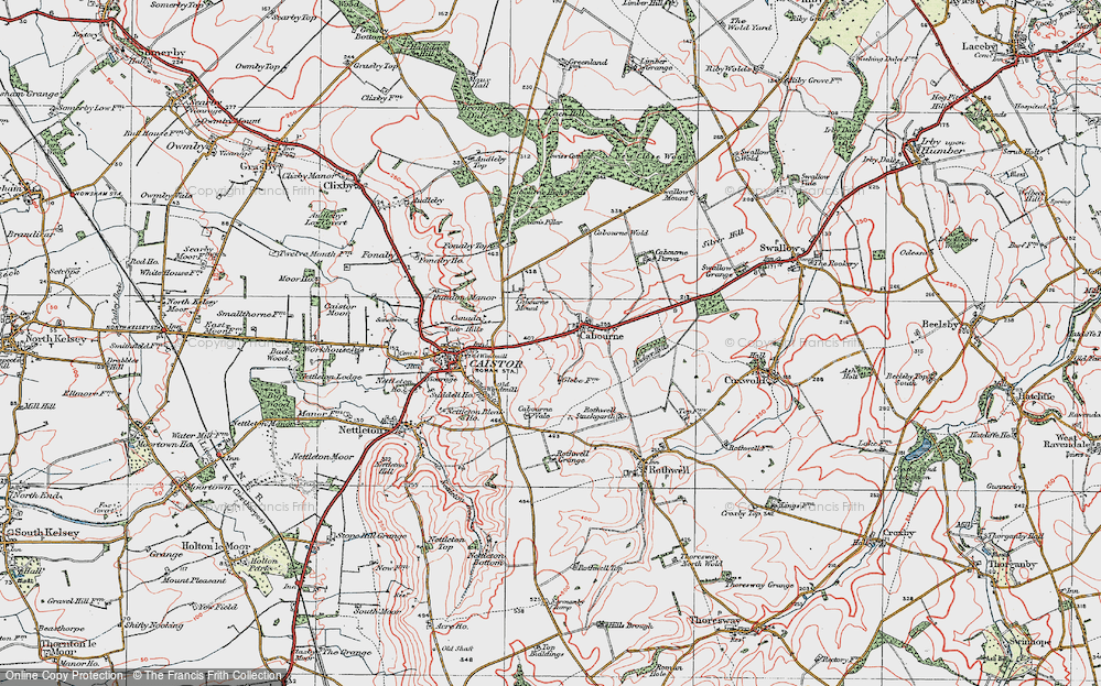 Old Map of Cabourne, 1923 in 1923