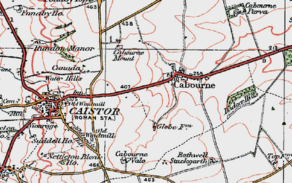 Old map of Cabourne in 1923