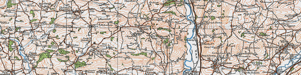 Old map of Bowley in 1919