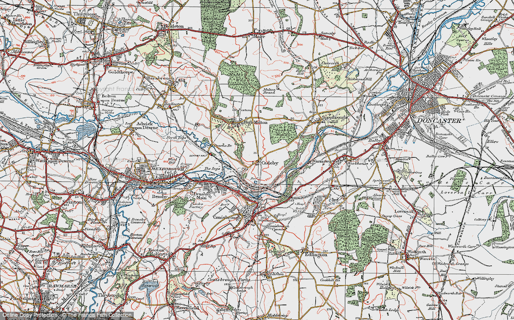 Old Map of Cadeby, 1923 in 1923
