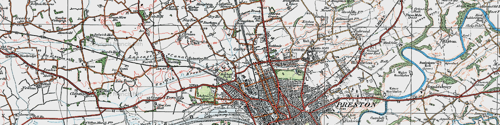 Old map of Cadley in 1924