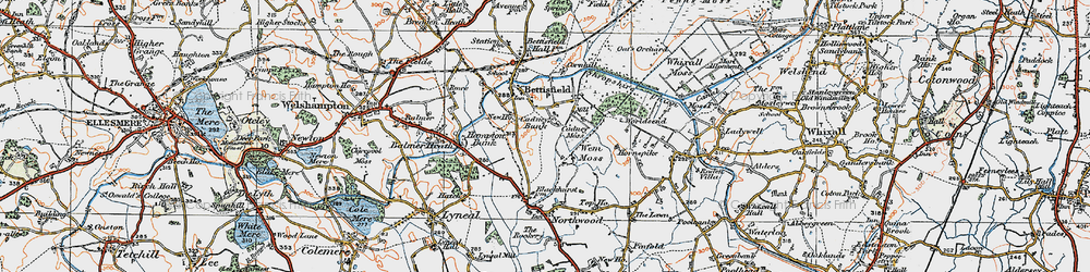 Old map of Cadney Bank in 1921