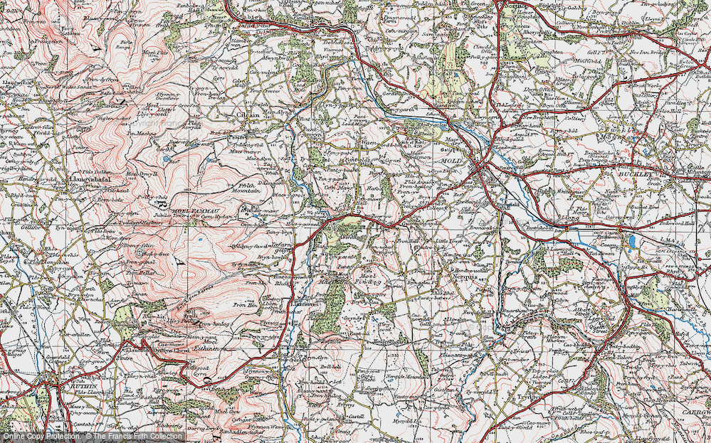 Old Map of Cadole, 1924 in 1924