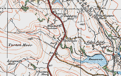 Old map of Cadshaw in 1924