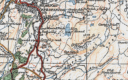 Old map of Y Garnedd in 1922
