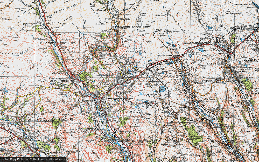 Old Map of Caeharris, 1923 in 1923