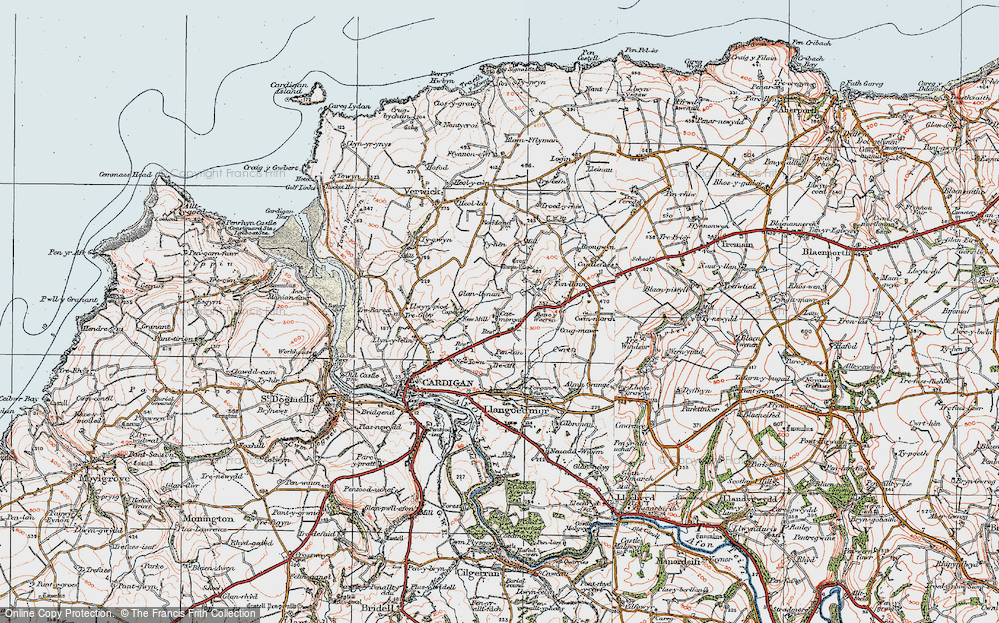 Old Map of Caemorgan, 1923 in 1923