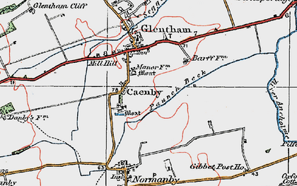 Old map of Caenby in 1923