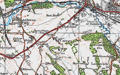 Old map of Caerau in 1919