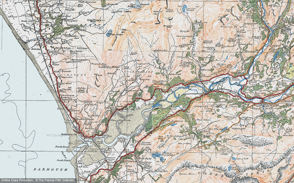 Old Map of Caerdeon, 1922 in 1922