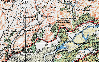 Old map of Caerdeon in 1922