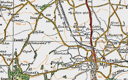 Old map of Caermead in 1922