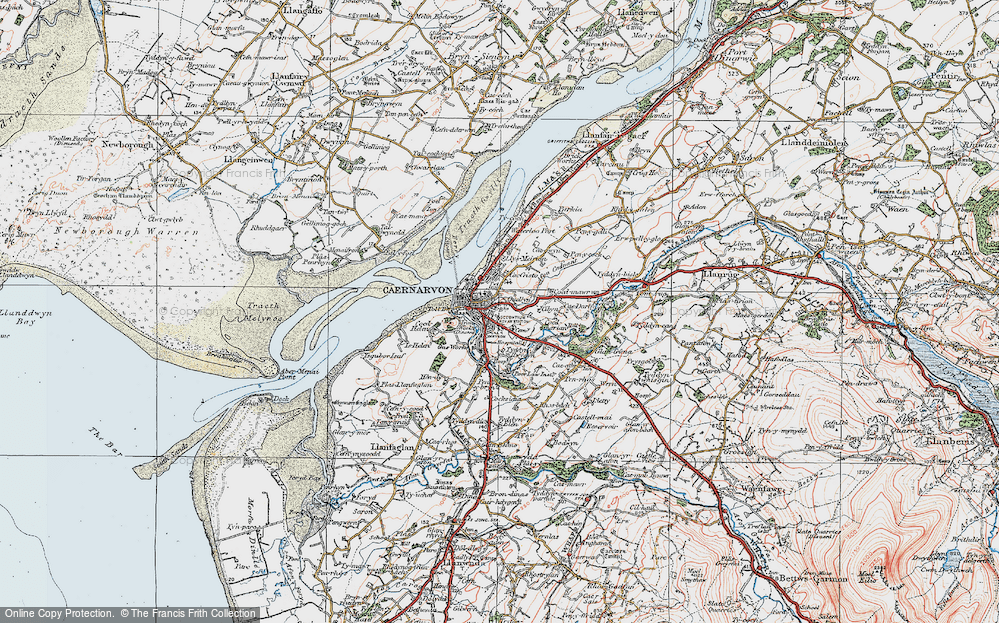 Old Map of Caernarfon, 1922 in 1922