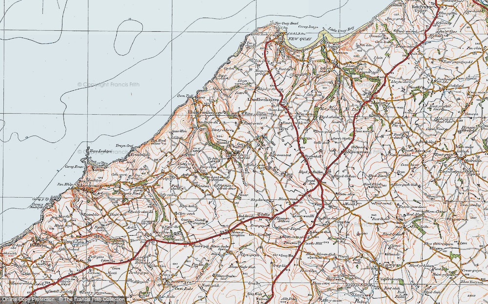 Old Map of Caerwedros, 1923 in 1923