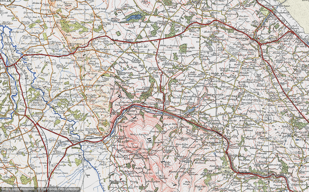 Old Map of Caerwys, 1924 in 1924