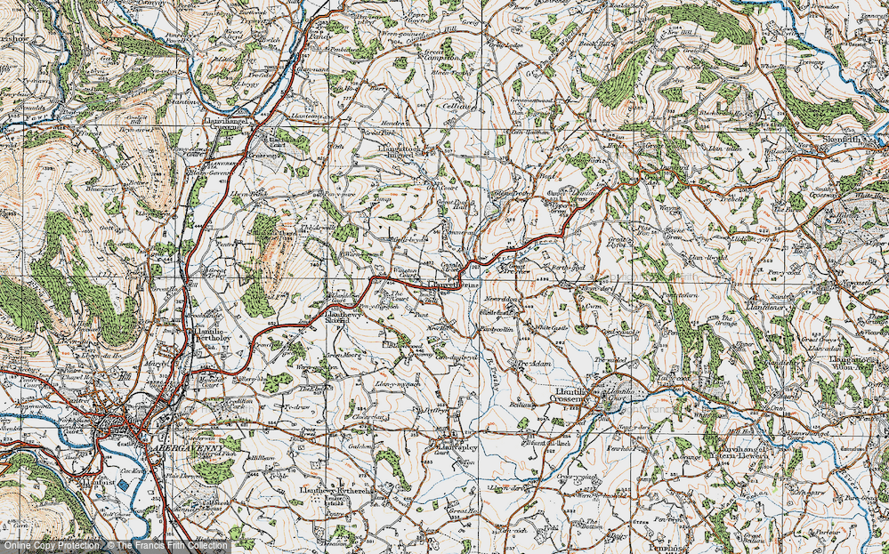 Old Map of Caggle Street, 1919 in 1919