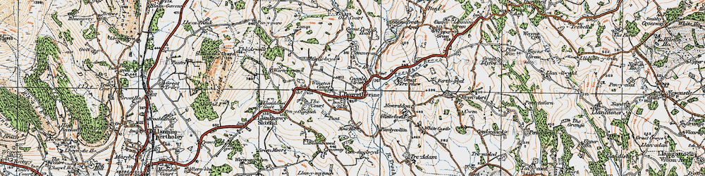 Old map of Caggle Street in 1919