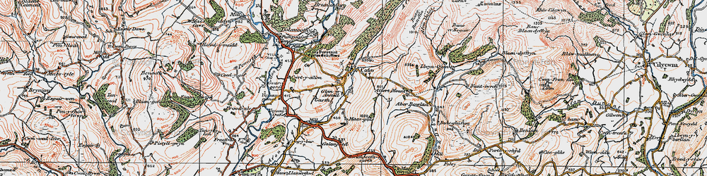Old map of Banc Bronffin in 1923