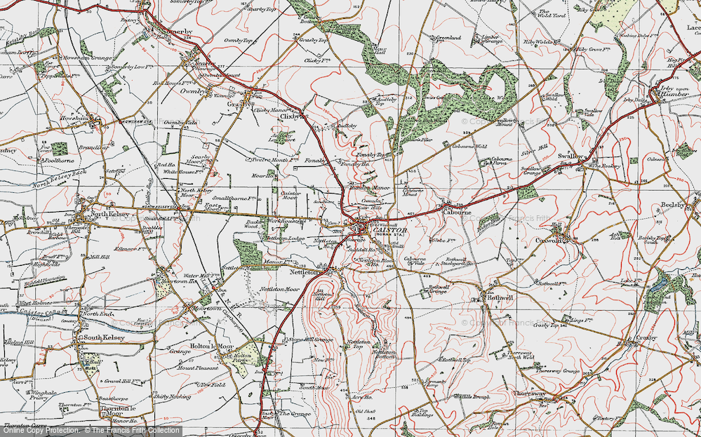 Old Map of Caistor, 1923 in 1923