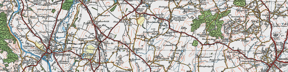 Old map of Cakebole in 1920