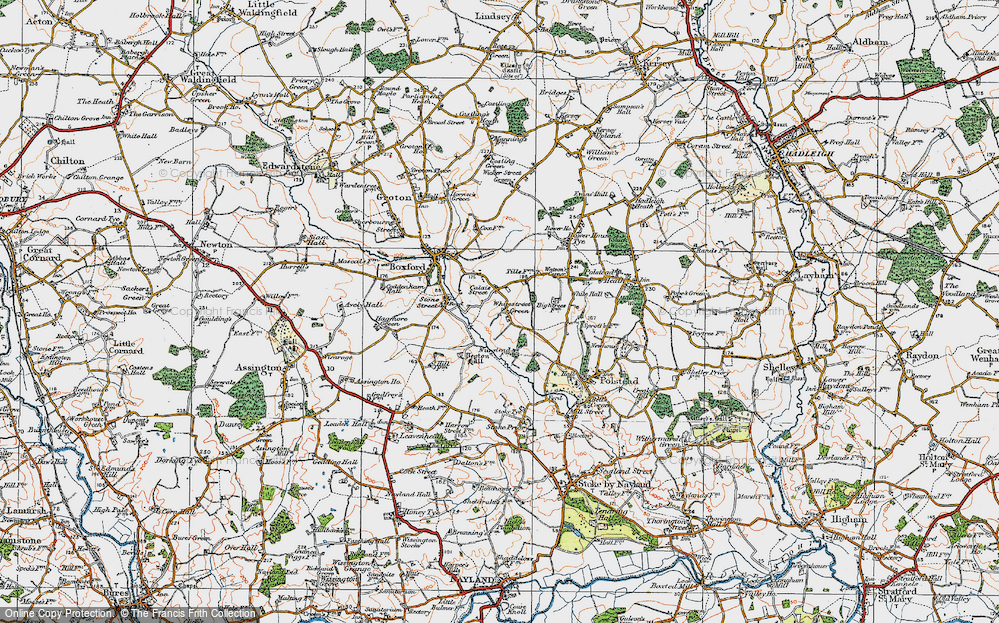 Old Map of Calais Street, 1921 in 1921