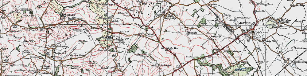 Old map of Calceby in 1923