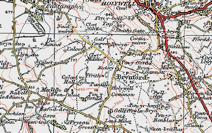 Old map of Calcoed in 1924