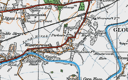 Old map of Calcott's Green in 1919