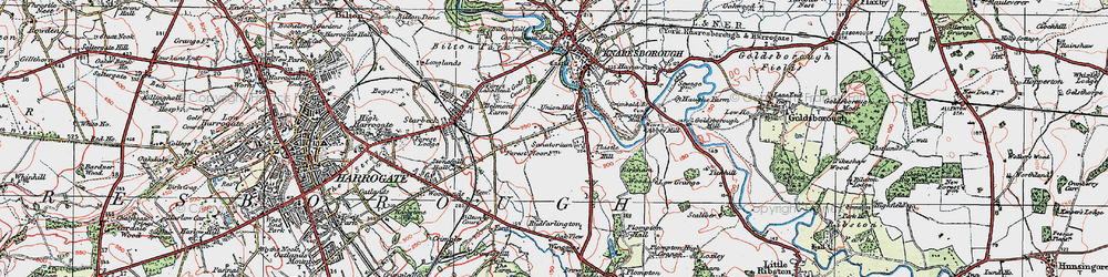 Old map of Calcutt in 1925