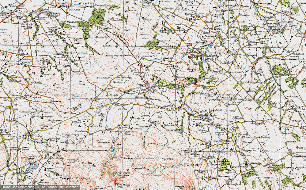 Old Map of Caldbeck, 1925 in 1925