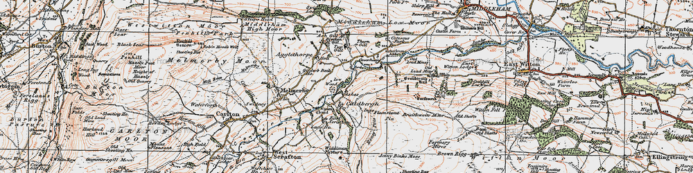 Old map of Ashgill in 1925