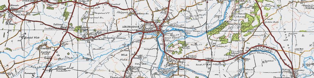 Old map of Caldecott in 1919