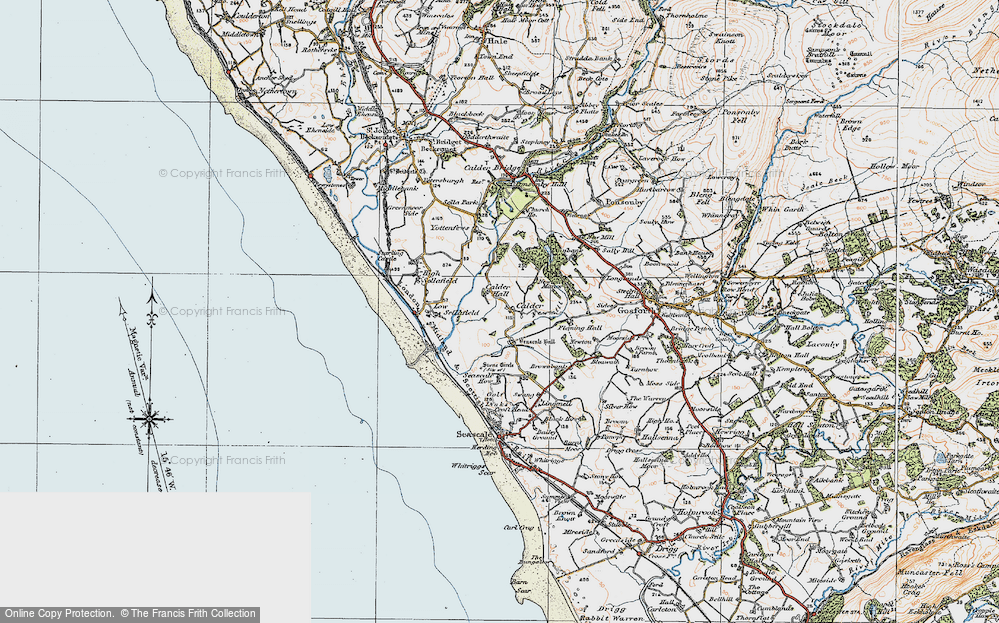Old Map of Calder, 1925 in 1925