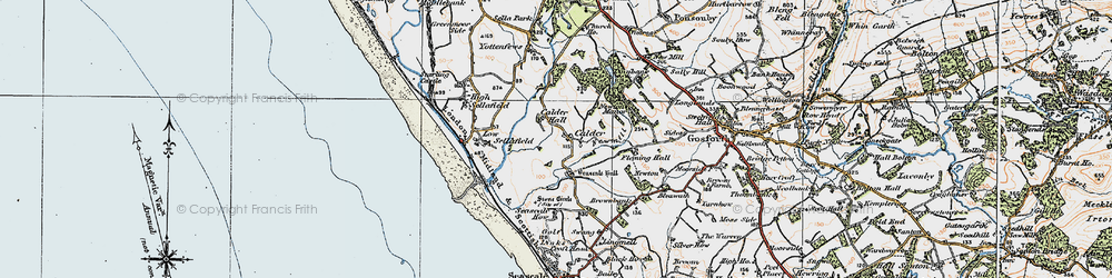 Old map of Calder in 1925