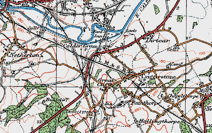 Old map of Calder Grove in 1925
