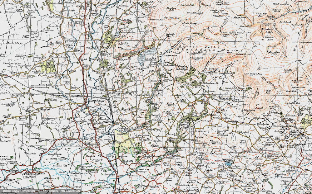 Old Map of Calder Vale, 1924 in 1924