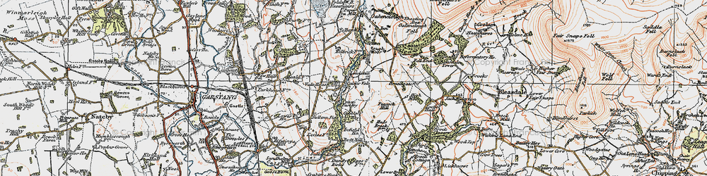 Old map of Calder Vale in 1924