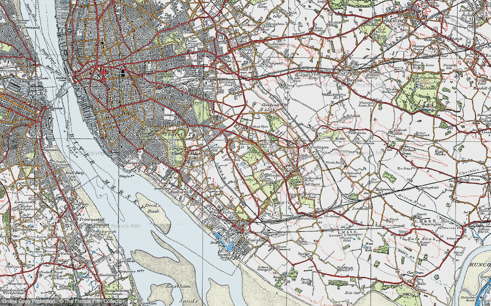 Old Map of Calderstones, 1923 in 1923