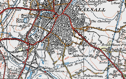 Old map of Caldmore in 1921