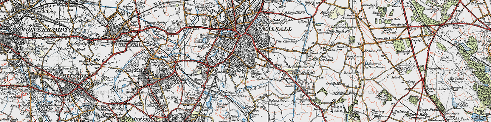 Old map of Caldmore in 1921
