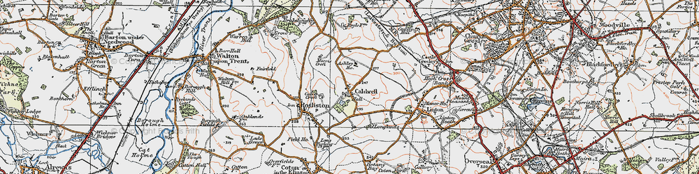 Old map of Caldwell in 1921
