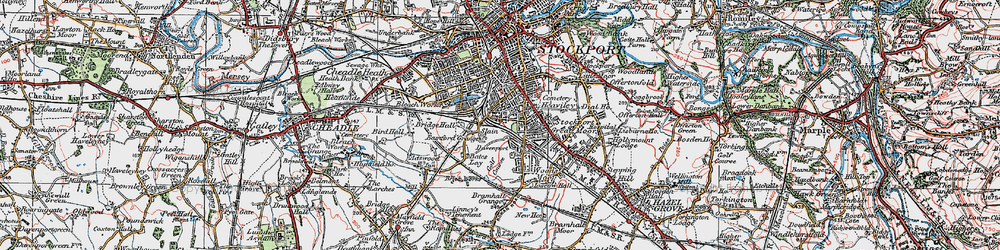 Old map of Cale Green in 1923
