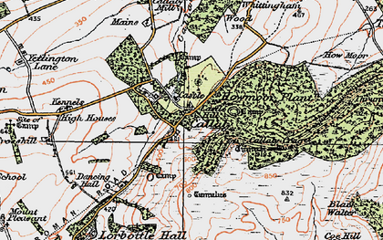 Old map of Black Walter in 1925