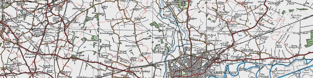 Old map of Callands in 1923